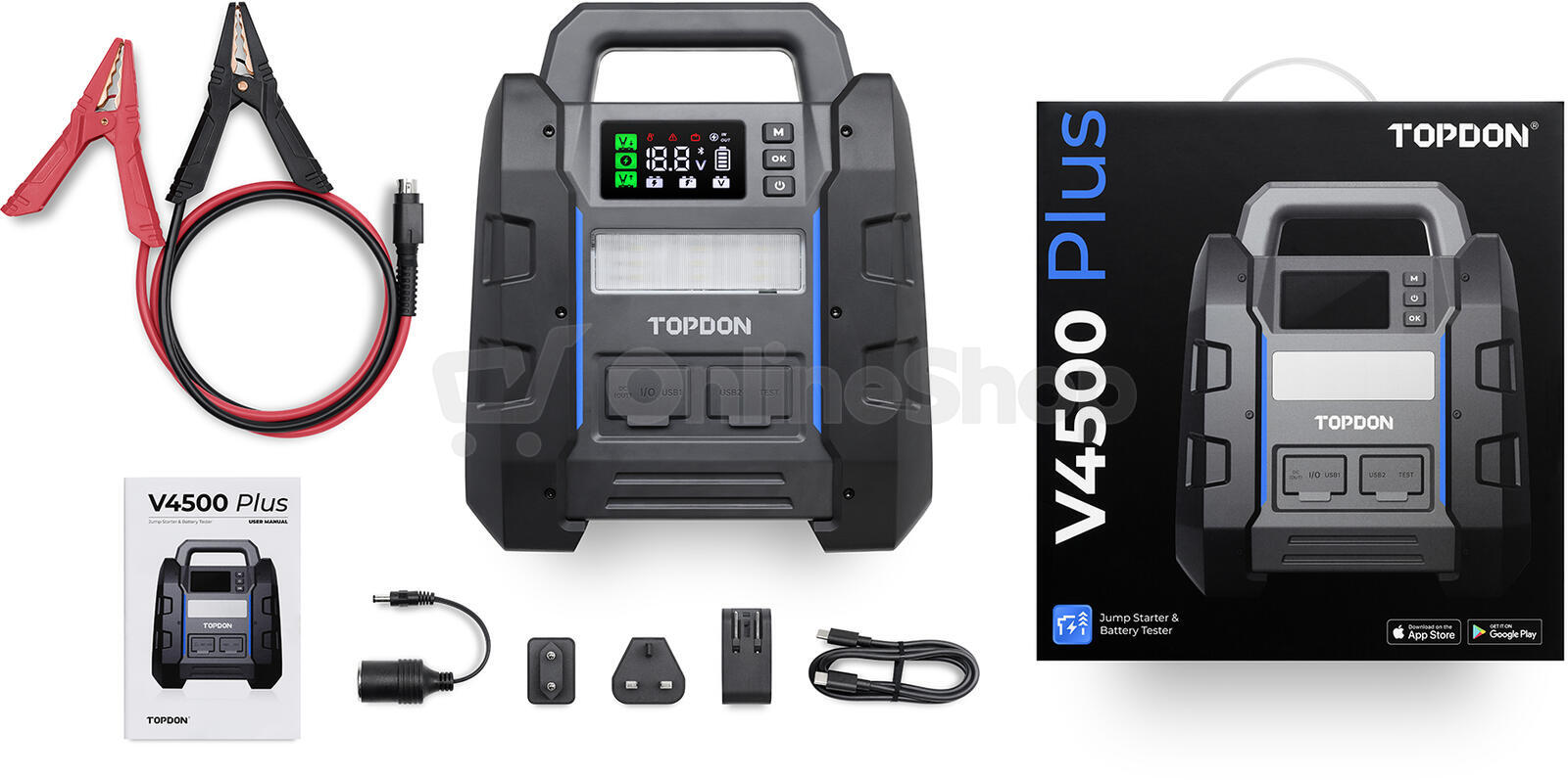 TOPDON startér a tester autobaterie V4500Plus (TOPV4500P)