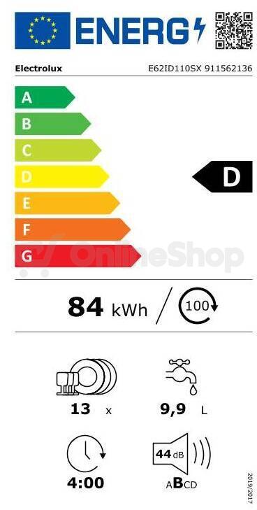 ELECTROLUX E62ID110SX