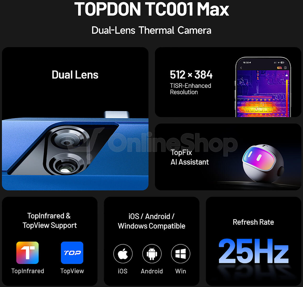 TOPDON termální infrakamera TC001 Max (TOPTC001M)