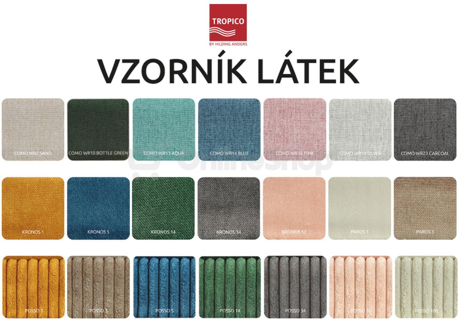 Tropico postel VENUŠE/Dotty 135/COMO WR19 Silver/nohy Anchor 13 180x200