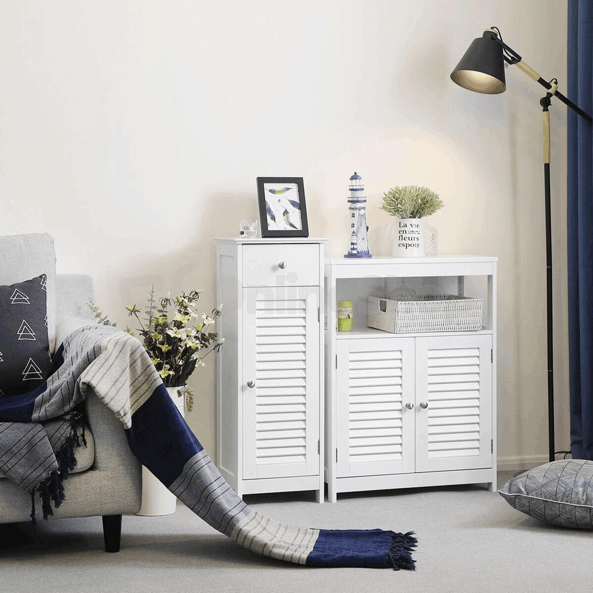 Koupelnová skříňka 32x30x87cm, mdf, bílá, AUK-E1143 WT Autronic