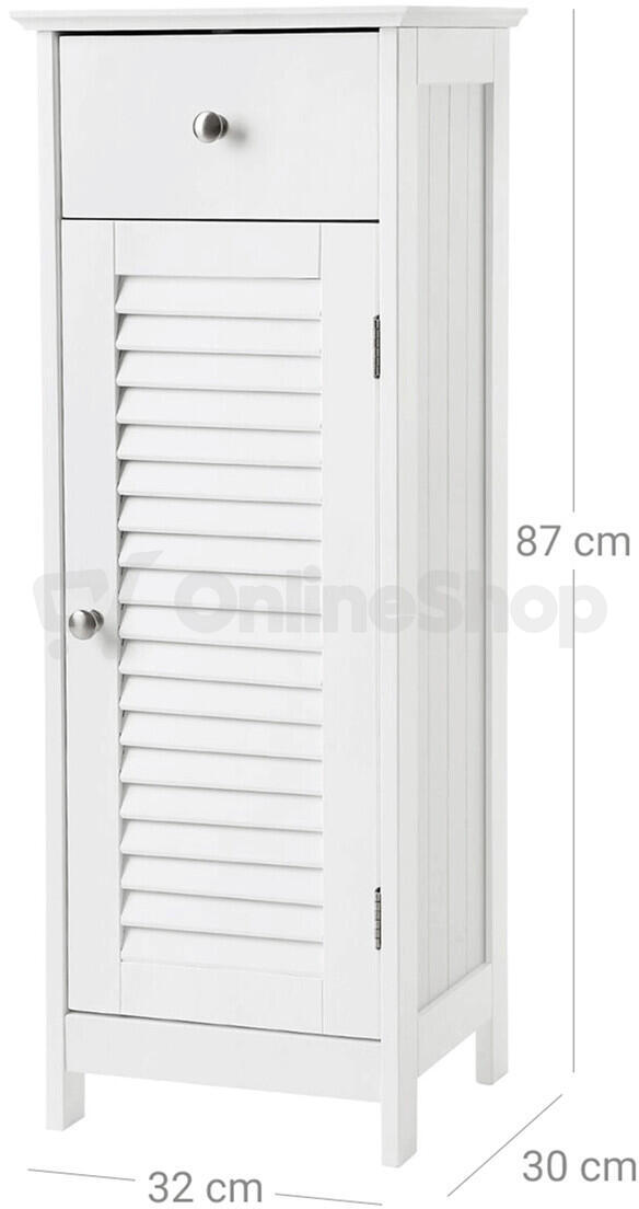 Koupelnová skříňka 32x30x87cm, mdf, bílá, AUK-E1143 WT Autronic