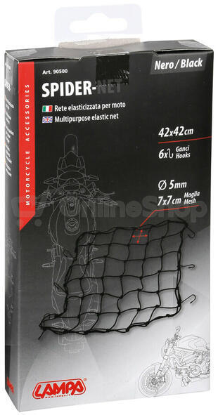 Lampa síť moto upínací SPIDER 42×42cm