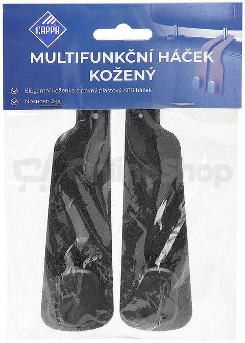 Cappa háček dvojitý multifunkční kožený do auta
