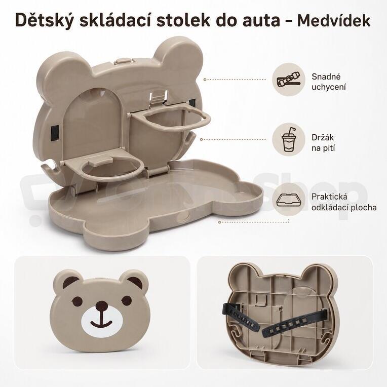Cappa stolek dětský skládací do auta Medvídek