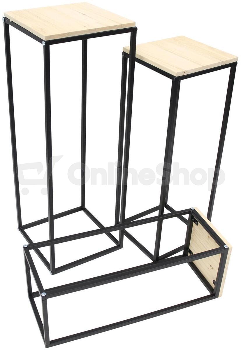 Frank Flechtwaren set odkládacích stolků Modern, 3ks