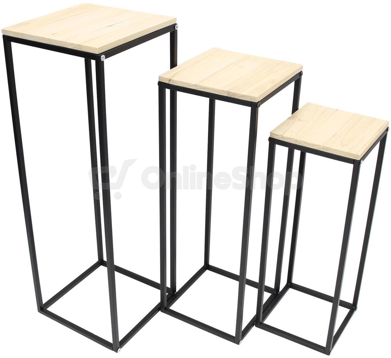 Frank Flechtwaren set odkládacích stolků Modern, 3ks