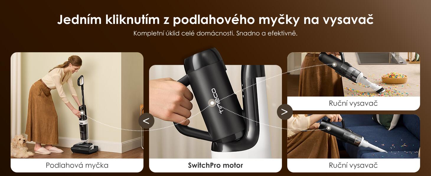 Velké nádržky pro plynulejší úklid