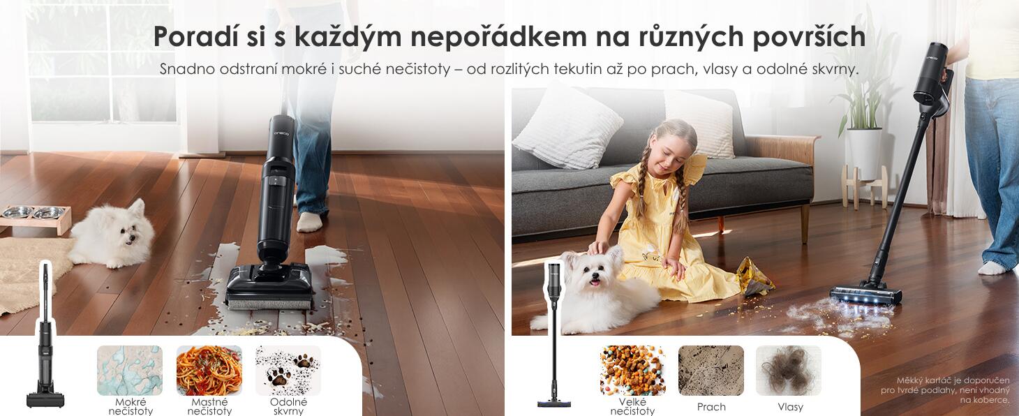 Jeden přístroj pro různé druhy nečistot
