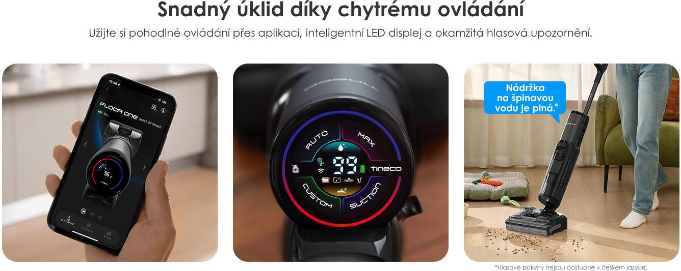 Chytré ovládání a přehledný LED displej