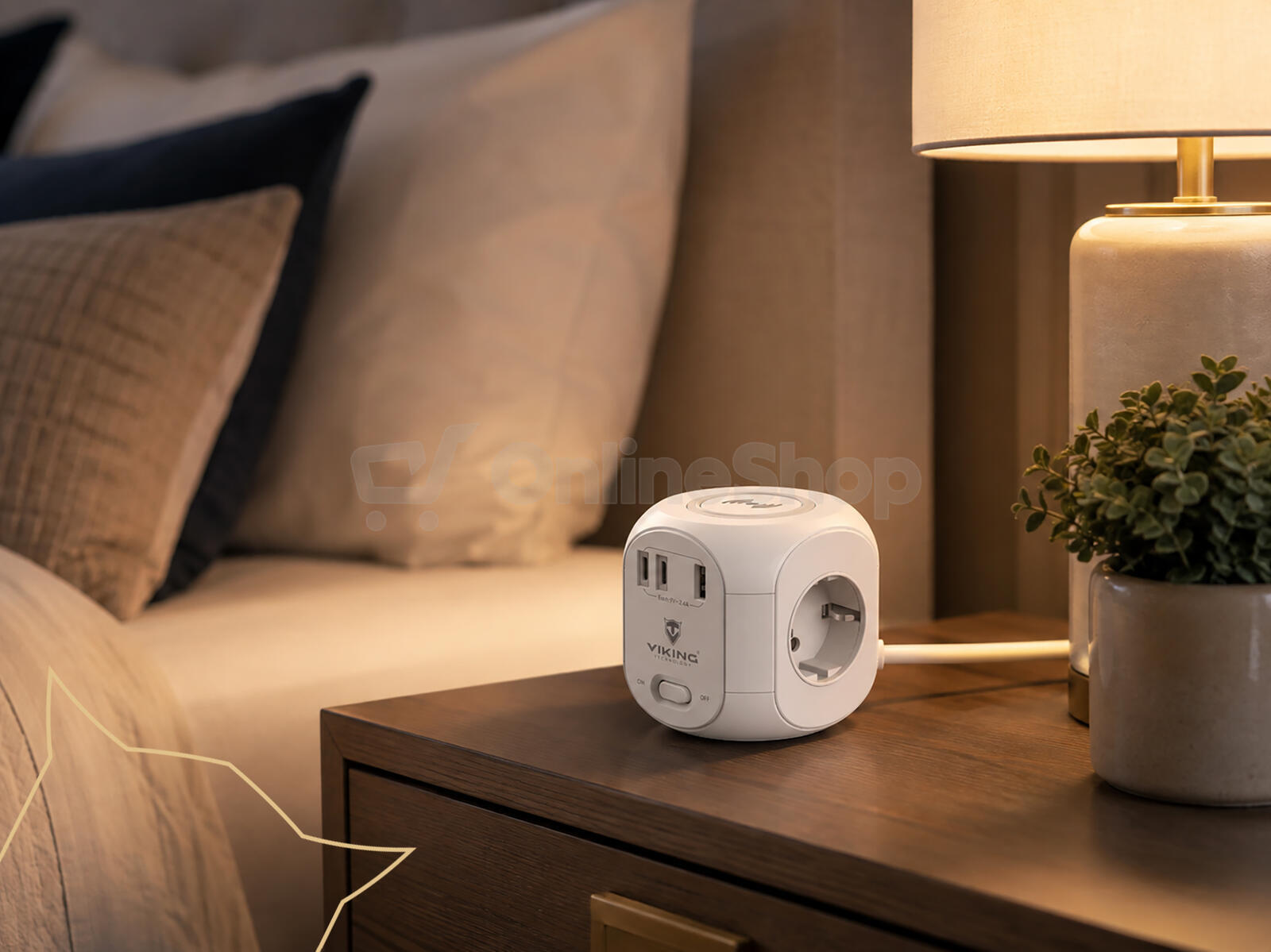 Síťový adaptér VIKING AC Cube W33