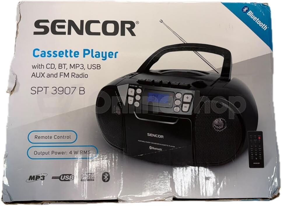 Rádiopřijímač s CD/USB/BT/KAZE Sencor SPT 3907 B | Skutečná fotografie prodávaného kusu | Skutečná fotografie prodávaného kusu