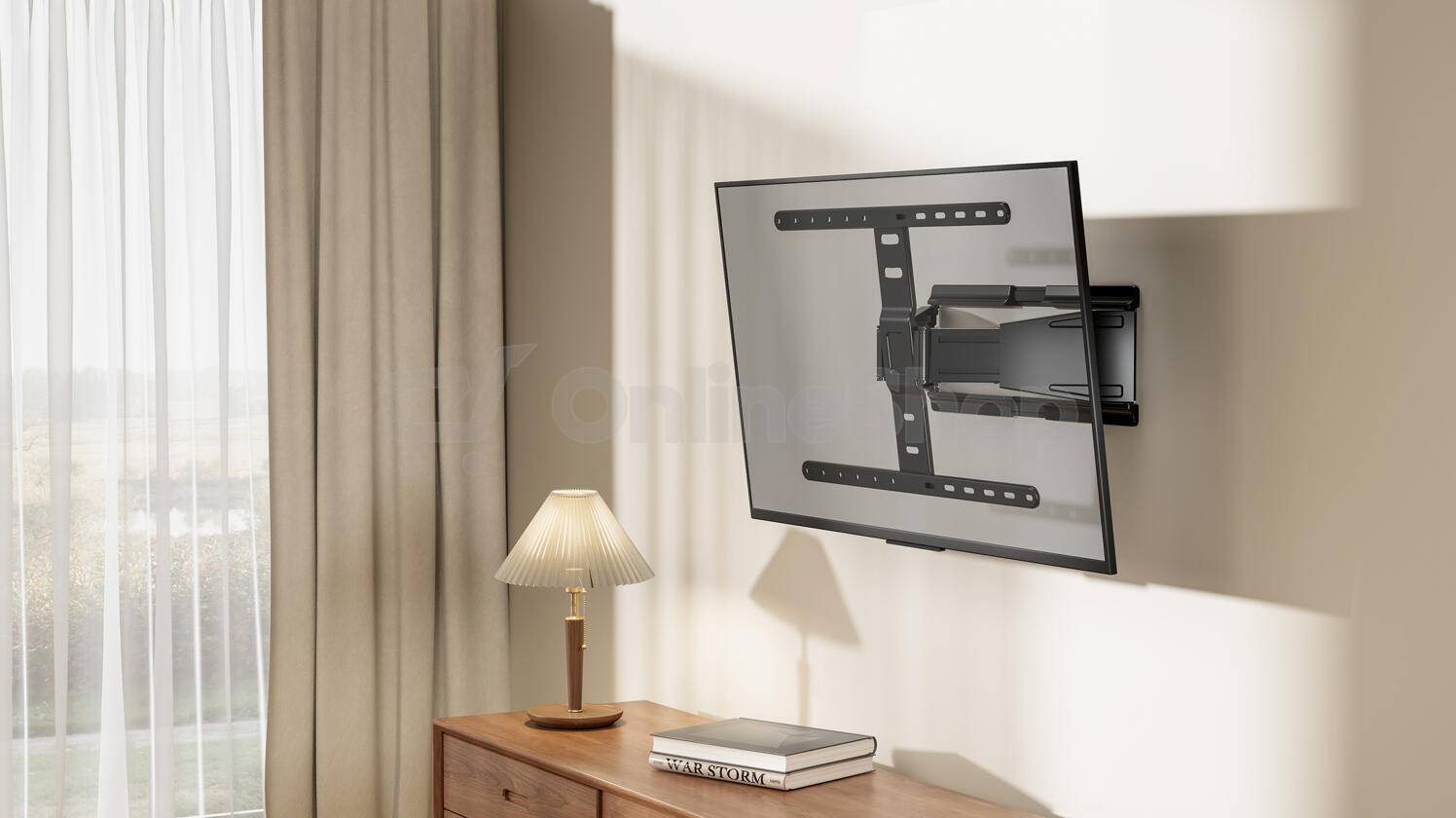 Držák TV GoGEN slim, polohovatelný XL - černý