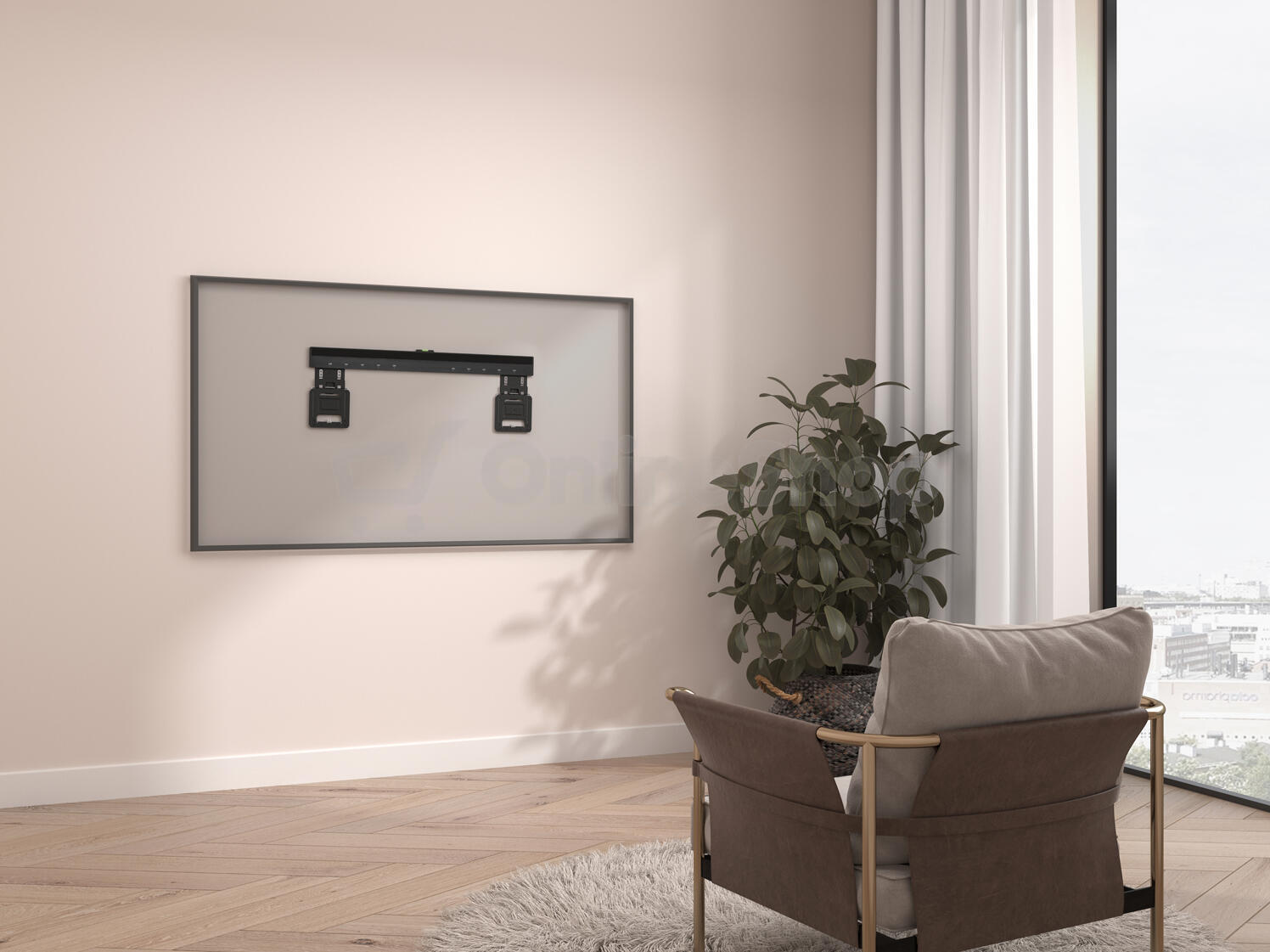 Držák TV GoGEN ultra slim, pevný XL - černý