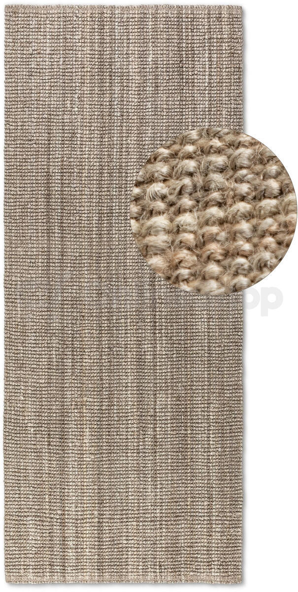 Běhoun Bouclé Jute 105975 Grey Brown 80x200