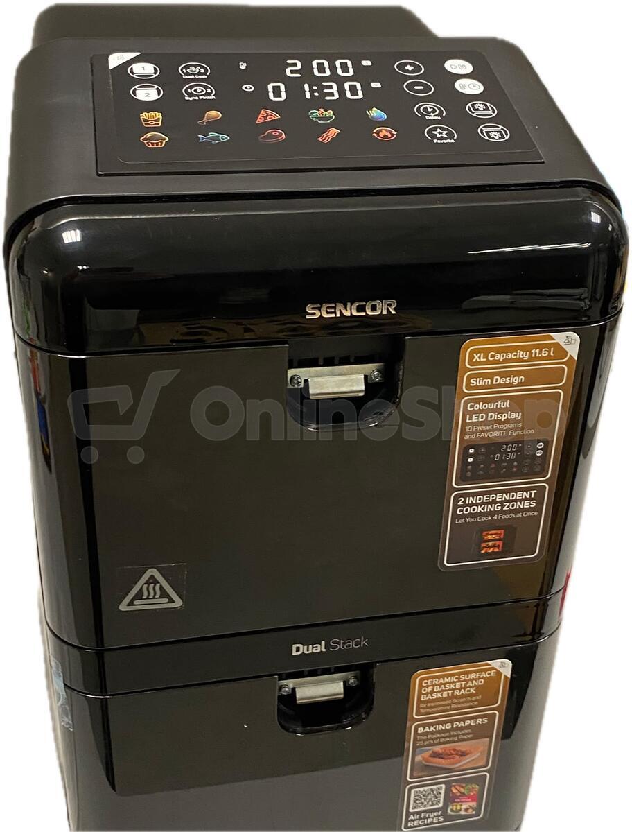 Horkovzdušná fritéza Sencor SFR 1260BK DUAL STACK | Skutečná fotografie prodávaného kusu