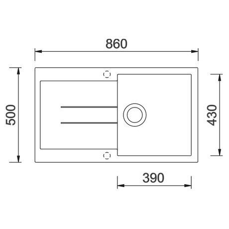 Dřez Sinks AMANDA 860 BL Nanoblack + baterie COMFORTA Nanoblack