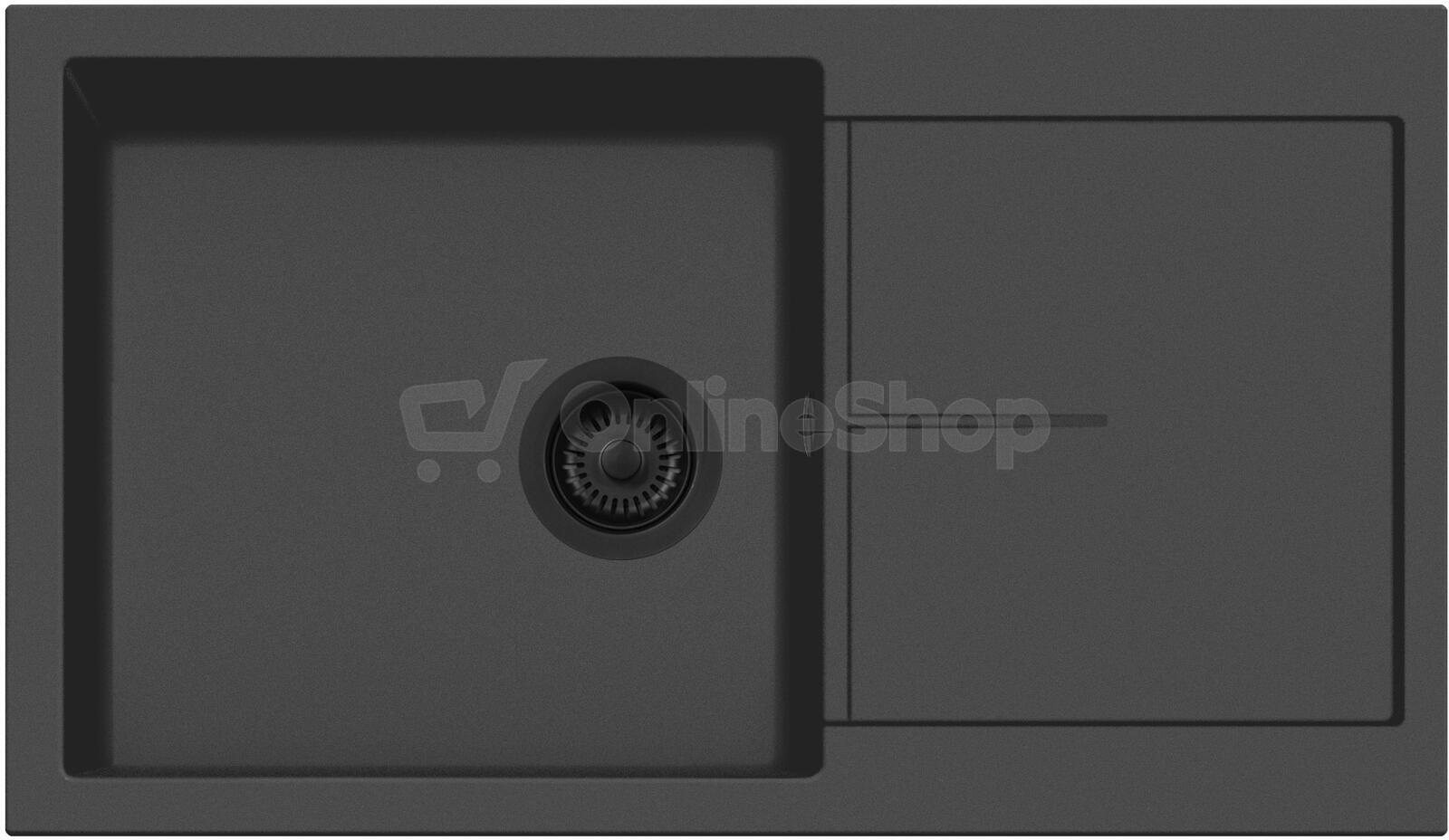 Dřez Sinks INFINITY 860 BL Nanoblack + baterie COMFORTA Nanoblack