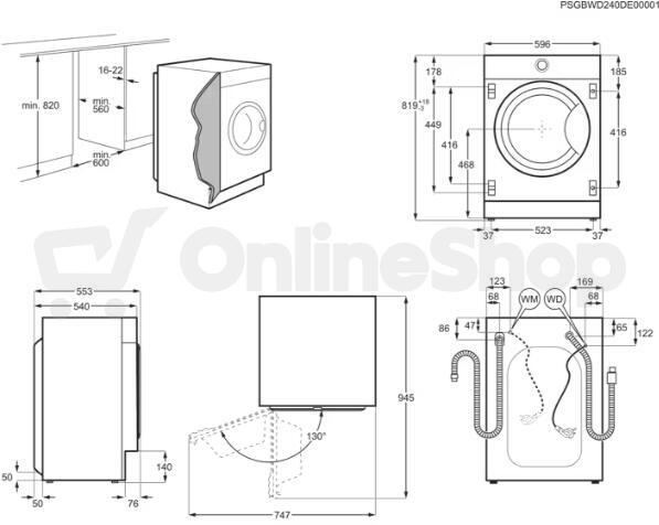Pračka AEG L8FE48SCIC 8000 PowerCare