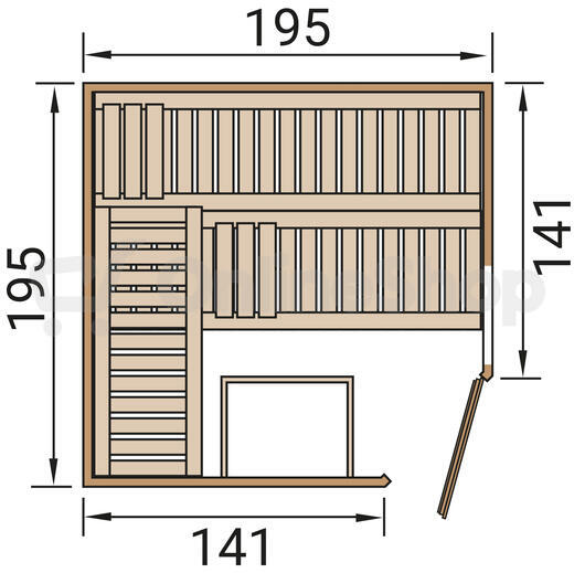 WEKA sauna CUBILIS 2