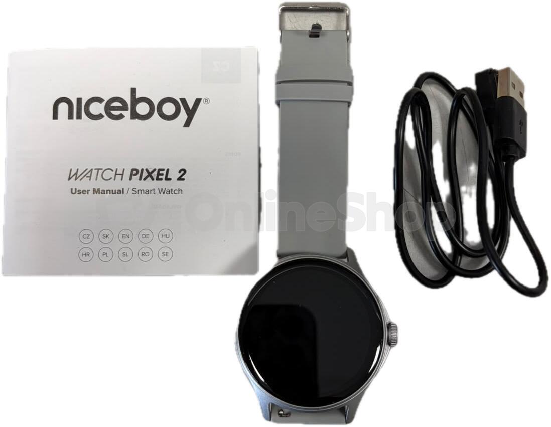 Chytré hodinky Niceboy WATCH Pixel 2 Arctic Silver | Skutečná fotografie prodávaného kusu | Skutečná fotografie prodávaného kusu