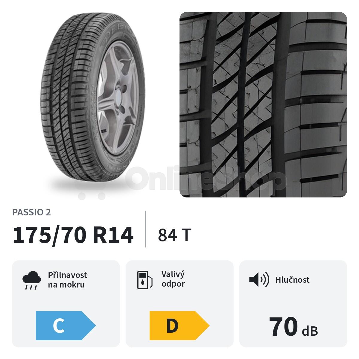 Letní pneu DEBICA 175/70 R14 84T PASSIO 2