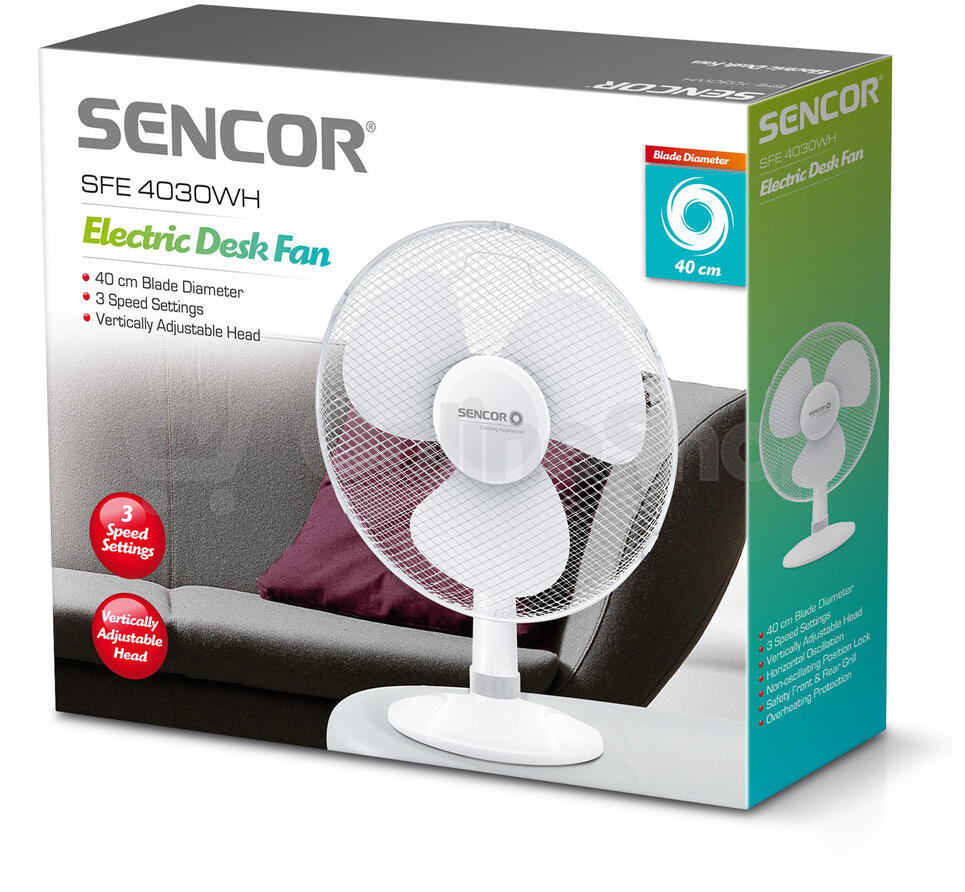Stolní ventilátor Sencor SFE 4030WH | OnlineShop.cz