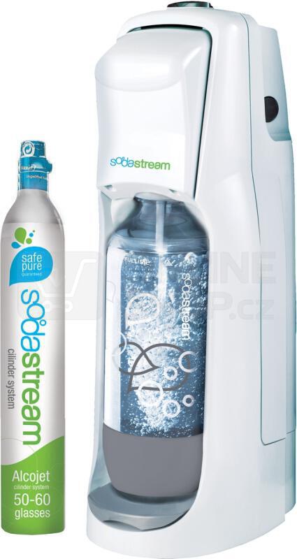 SET Výrobník sody Sodastream JET WHITE + Lahev JET 7UP & Pepsi Max 2x 1l + Sirup Pepsi 440 ml + Sirup 7UP 440 ml + Sirup Mirinda 440 ml
