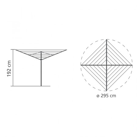 Sušák na prádlo Brabantia Topspinner 50 m - Brabantia Topspinner 50&nbsp;m (foto 1)