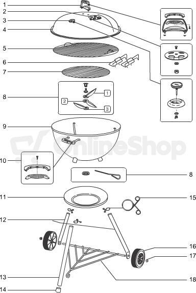 Gril Weber Classic KETTLE 47 cm 1241304, černý