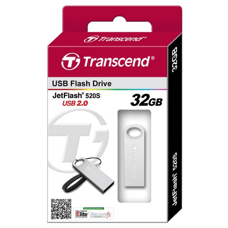 Flash USB Transcend JetFlash 520S 32GB USB 2.0 - kovový