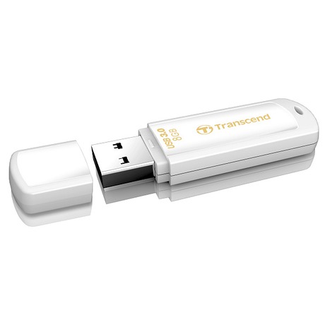 Flash USB Transcend JetFlash 730 8GB USB 3.0 - bílý