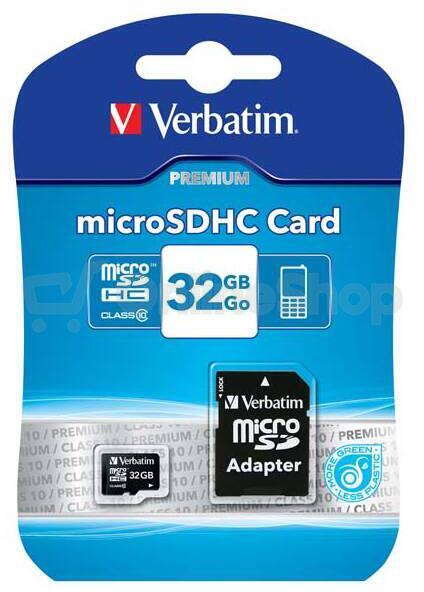 Paměťová karta Verbatim microSDHC 32GB Class 10 44083