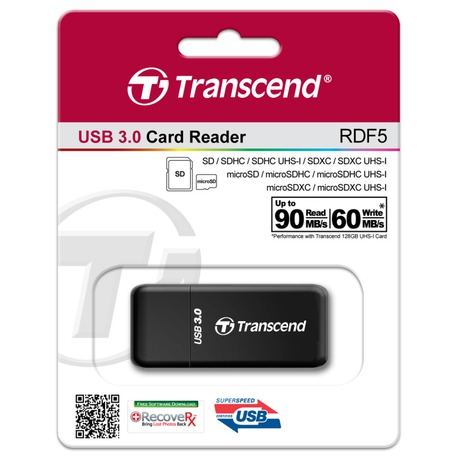 Čtečka paměťových karet Transcend TS-RDF5K USB 3.0, černá