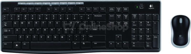 Klávesnice s myší Logitech Wireless Combo MK270, CZ, černá (920-004527)