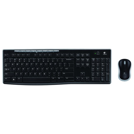 Klávesnice s myší Logitech Wireless Desktop MK270, CZ layout - černá - Logitech Wireless Combo MK270, CZ, černá (foto 1)
