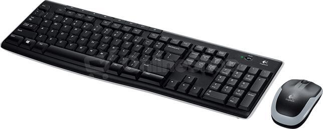 Klávesnice s myší Logitech Wireless Combo MK270, CZ, černá (920-004527)