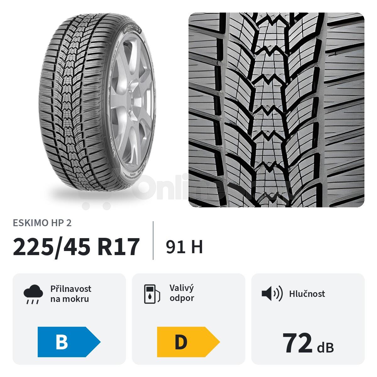 Zimní pneu SAVA 225/45 R17 91H ESKIMO HP 2