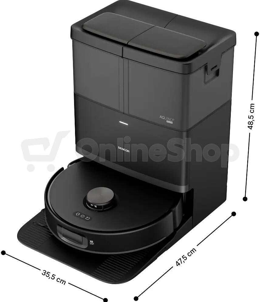 Robotický vysavač Sencor SRV 9590BK Aquino+ Cut&Clean