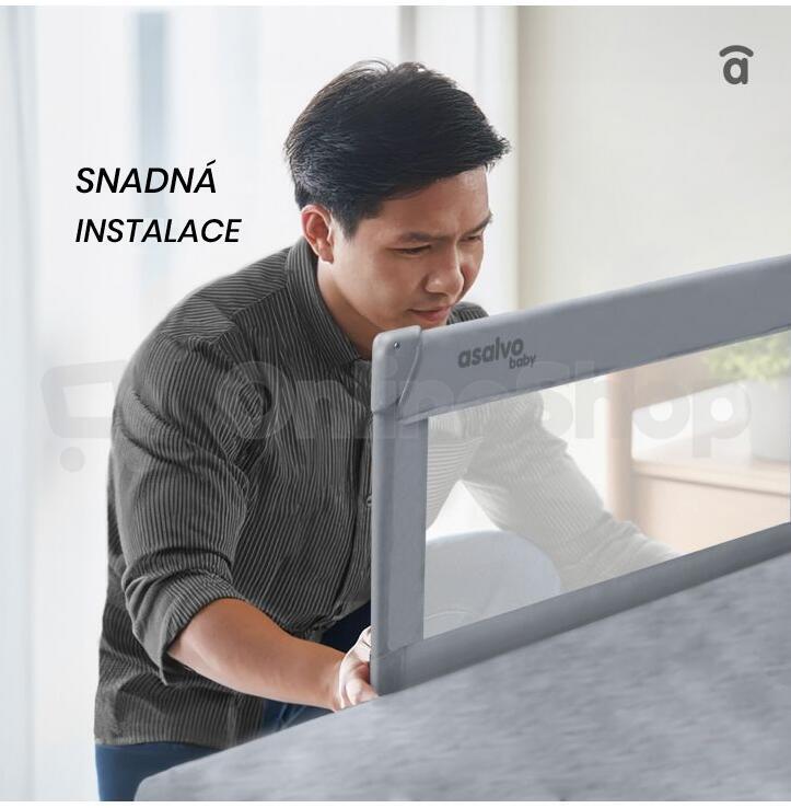 Asalvo Zábrana k posteli 90 grey