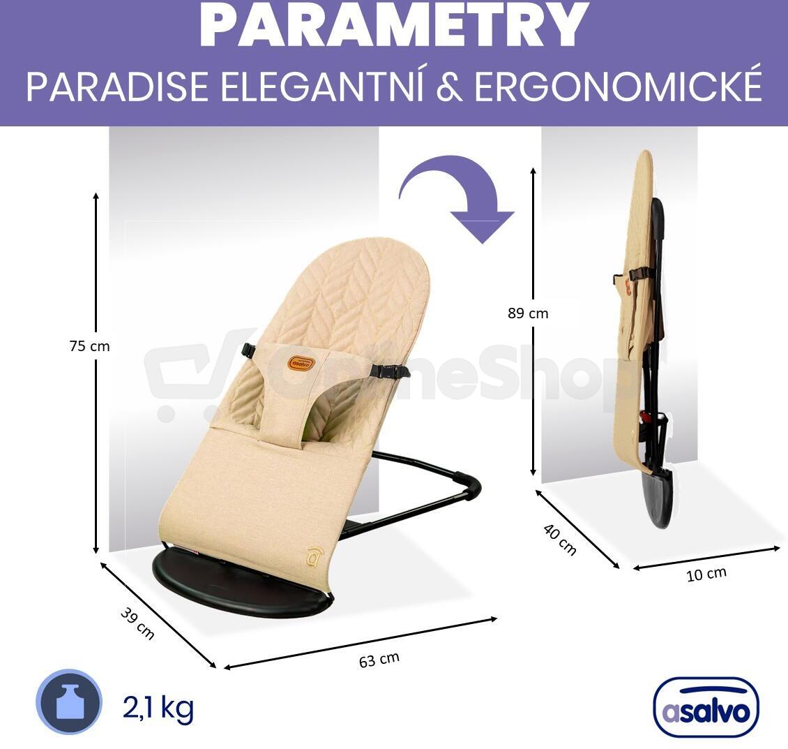 Asalvo PARADISE dětské lehátko, beige
