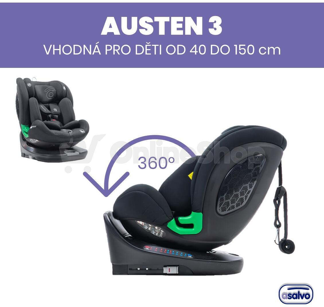 Asalvo AUSTEN 3 autosedačka i-Size 40-150, 360° grey