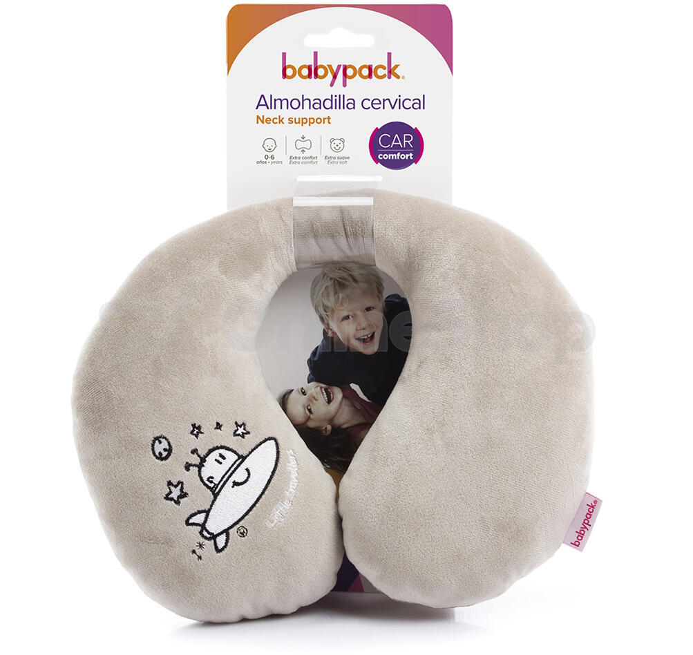Babypack Cestovní polštář do auta, béžový _