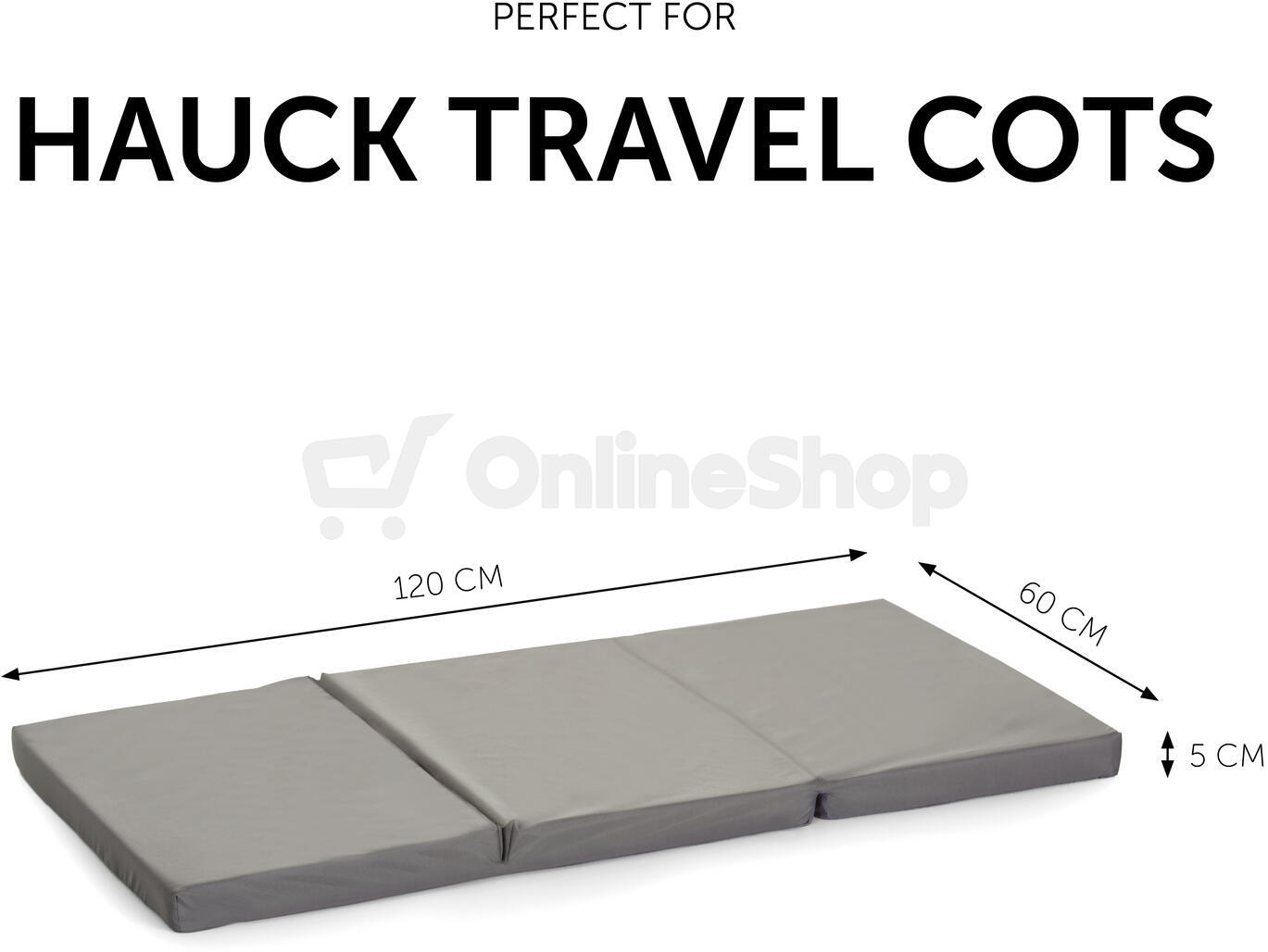 Hauck Skládací matrace 120*60 cm grey