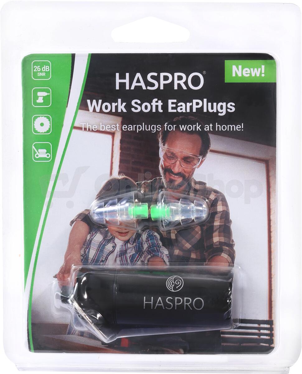HASPRO Work - Home špunty do uší proti hluku při práci, 1 pár / 2ks