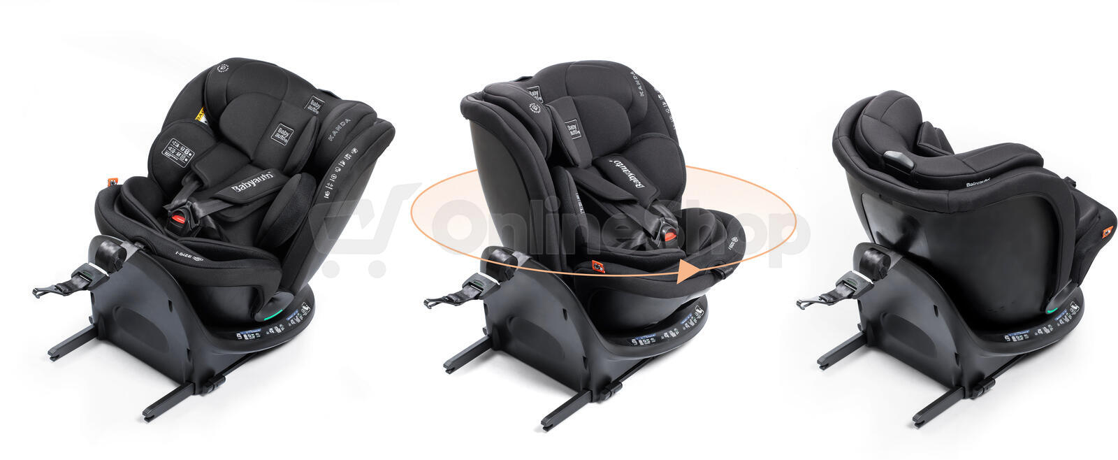 Babyauto KANDA iFIX TT BASE i-Size 360, 40-150 autosedačka, JET BLACK