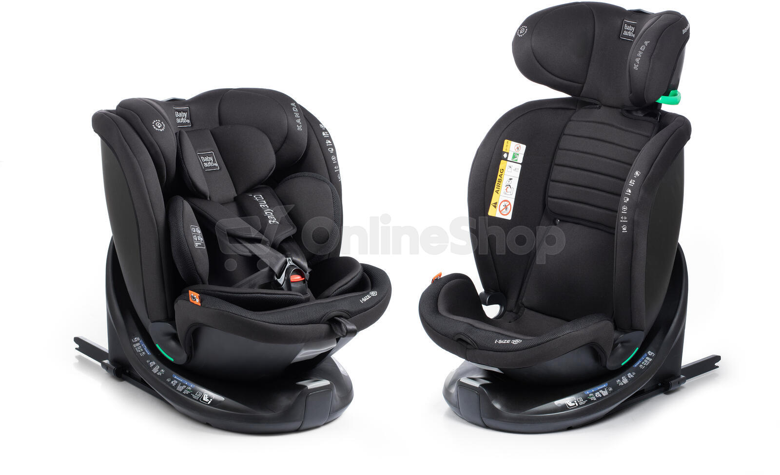 Babyauto KANDA iFIX TT BASE i-Size 360, 40-150 autosedačka, JET BLACK