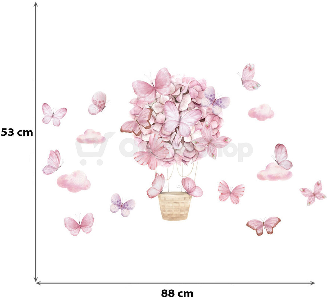 SIPO Nástěnné samolepky do dětského pokoje, Pink Butterflies