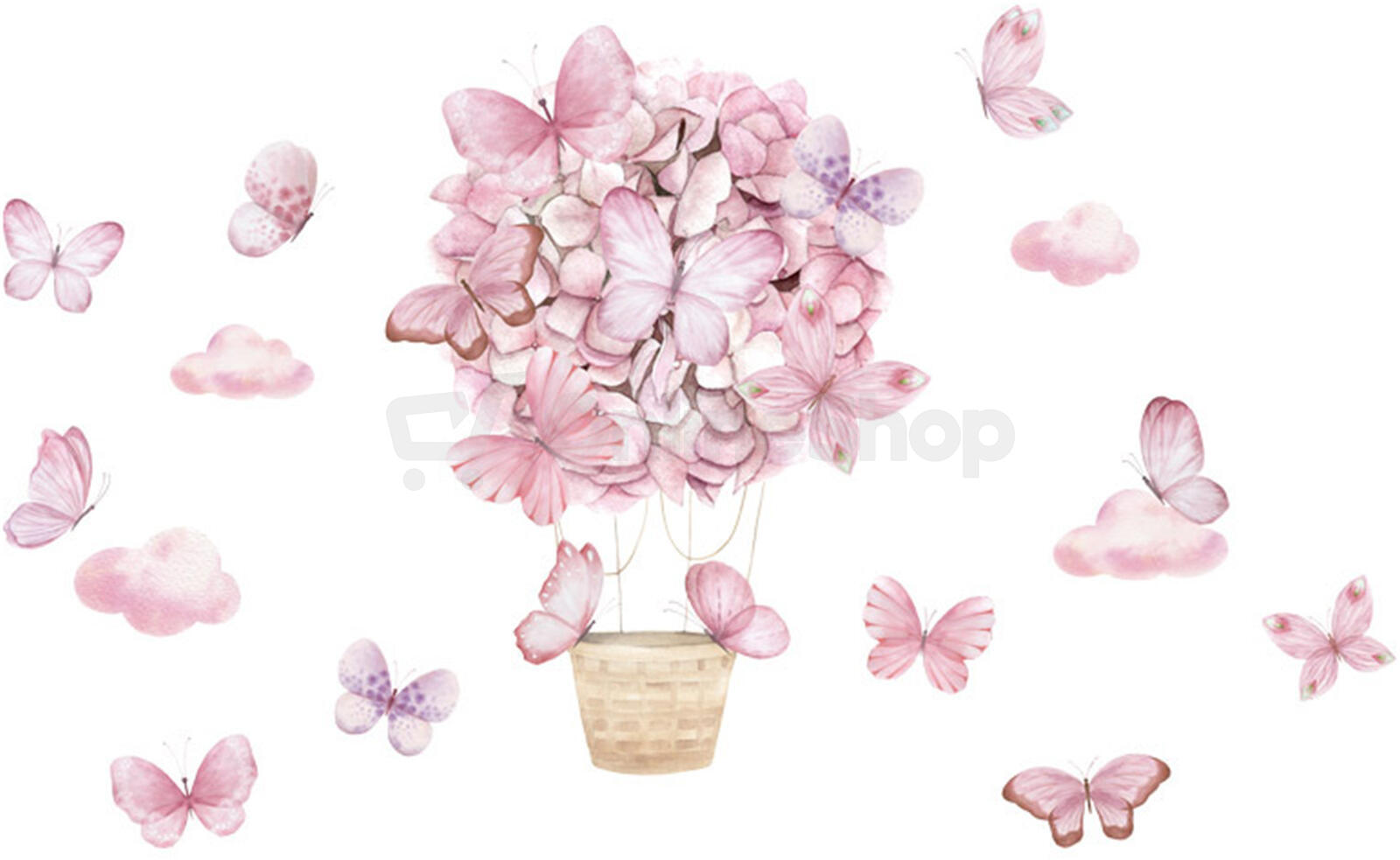 SIPO Nástěnné samolepky do dětského pokoje, Pink Butterflies