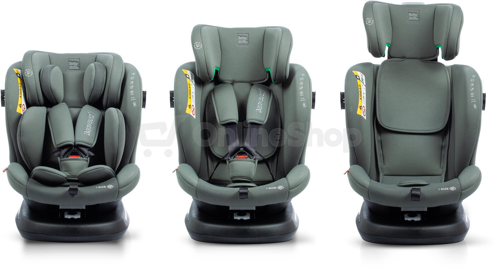 Babyauto VALORA i-Fix i-Size 360° 40-150 autosedačka, PINE GREEN